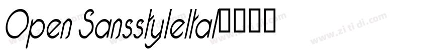 Open SansstyleItal字体转换